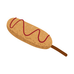 Corndog Food Illustration