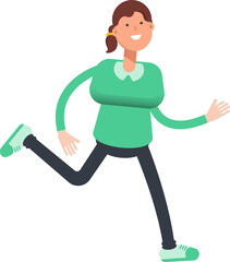 Girl Character Running
