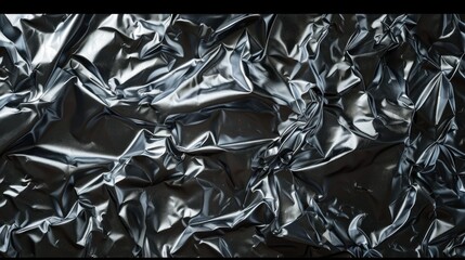 Crumpled plastic texture with abstract patterns and glossy finish