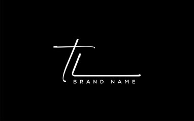 TL letter beauty handwriting vector logo.