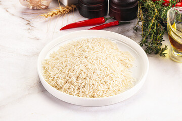 Indian cuisine - raw basmati rice