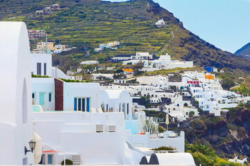 Naklejka premium houses of Santorini Island in Greece