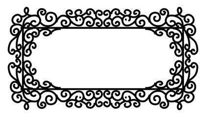 Classic vintage frame design with a white background. Perfect for invitation cards, envelopes, photo frames, backgrounds and wallpapers