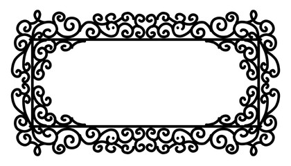 Vintage theme classic frame design with transparent background. Perfect for invitation cards, envelopes, photo frames, backgrounds and wallpapers