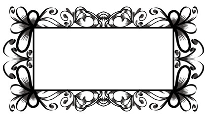 Vintage theme classic frame design with transparent background. Perfect for invitation cards, envelopes, photo frames, backgrounds and wallpapers