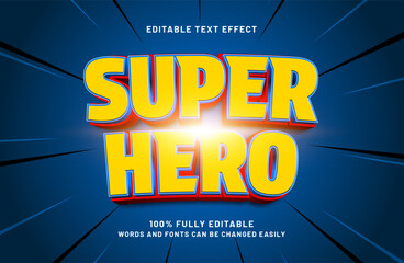 super hero editable text effect in hero and power text style