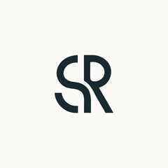 SR Logo , SR  Monogram, Initial Letter SR or RS typography logo design vector, SR Elegant Luxury Initial Letter Logo Template