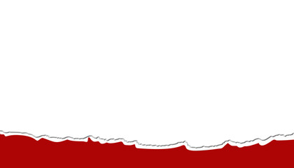 Abstract wallpaper of torn paper with red and white patterns on a transparent background. Suitable for book covers, posters, banners