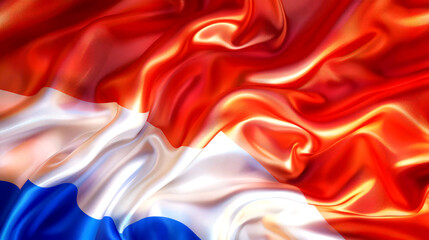 Obraz premium Waving flag of Netherlands. National symbol of country and state.