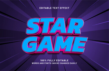 star game editable text effect in game and play text style