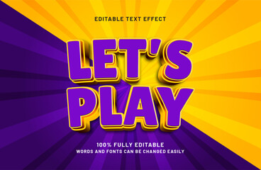 lets play editable text effect in kids and happy text style