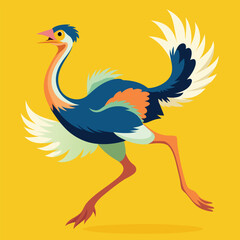 ostrich illustration vector