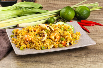 Asian Fried rice with seafood