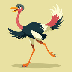 ostrich illustration vector