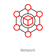 Network and connection data icon concept