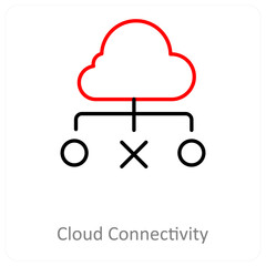 Cloud connectivity and Big data icon concept