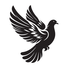 Obraz premium dove bird silhouette vector