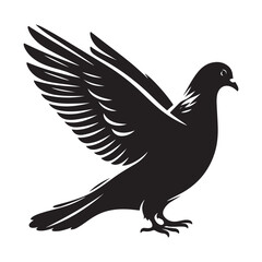 dove bird silhouette vector