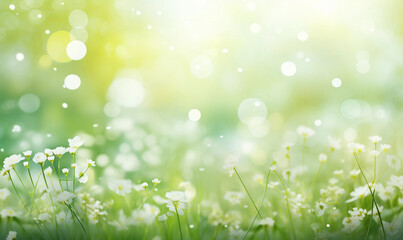 Obraz premium Spring fresh blurred bokeh background