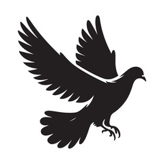 dove bird silhouette vector