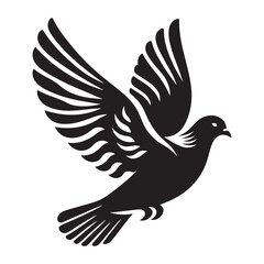 dove bird silhouette vector