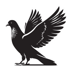 Obraz premium dove bird silhouette vector