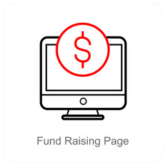 Fund Raising and money icon concept