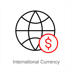 International Currency and Foreign exchange icon concept
