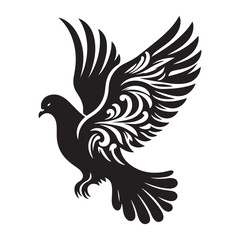 dove bird silhouette vector