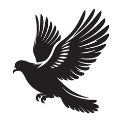 Obraz premium dove bird silhouette vector