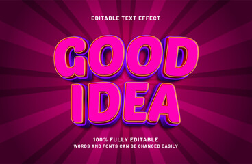 good idea editable text effect in modern and simple text style