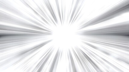 Fototapeta premium Starburst Effect: A radiant starburst effect with light beams shooting outward, perfectly centered on a white background. 
