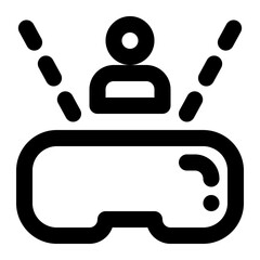 avatar, virtual reality, vr glasses, glasses, user, virtualization outline icon