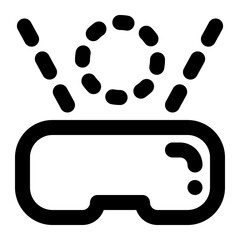 virtual reality, glasses, vr, vr glasses, technology, simulation, immersive outline icon