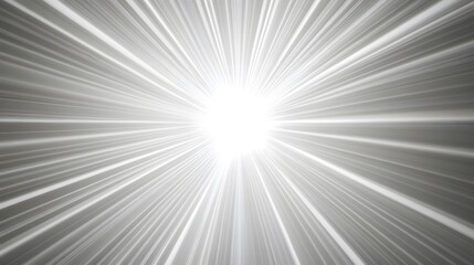 Fototapeta premium Starburst Effect: A radiant starburst effect with light beams shooting outward, perfectly centered on a white background. 