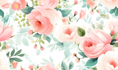 watercolor rose ,Generative AI