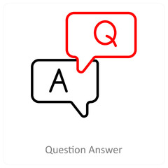 Question Answer And Query Icon Concept