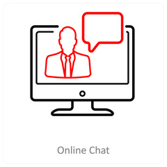 Online Chat And Conversation Icon Concept