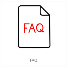 Faq And Service Icon Concept