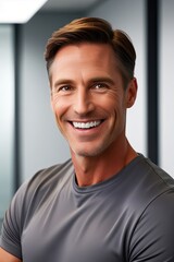 Obraz premium Good looking american male model smiling in the camera