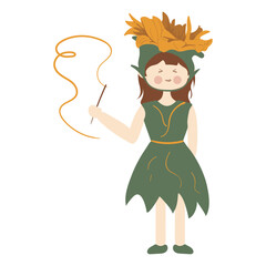 Girl With Flowers Costume Character