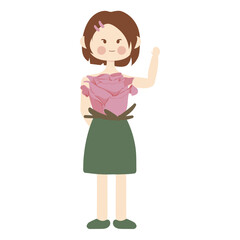 Girl With Flowers Costume Character