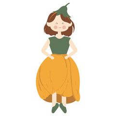 Girl With Flowers Costume Character