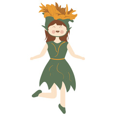 Girl With Flowers Costume Character