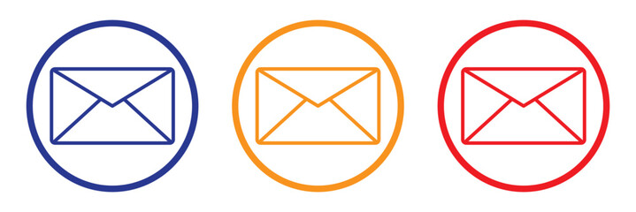 Mail icons vector sets collection. Email icon sign and symbol