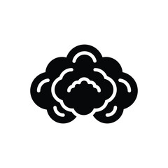 Black solid icon for smoke