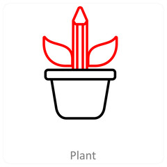 Plant and environment icon concept