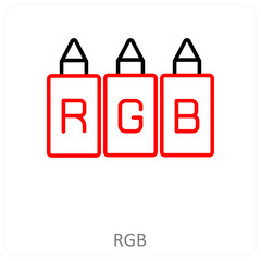 RGB and color icon concept