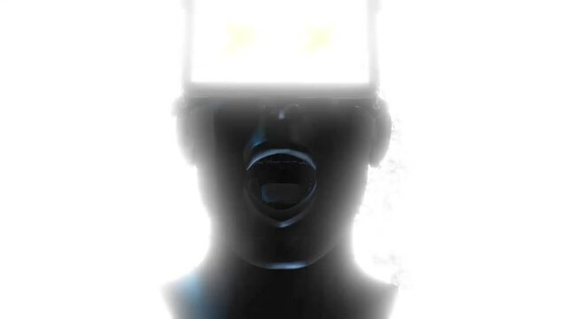 Abstract vj loop - changing interactive head 