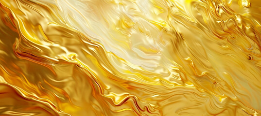 Abstract elegant, detailed gold glitter particles flow.Holiday shimmering luxury background. Festive sparkles and lights.A background for advertising a product with a golden bokeh, silk fabric.